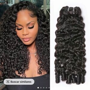 WeQueen Human Hair Bundle 3-Pack 100% Curly, 20", 22", 24"